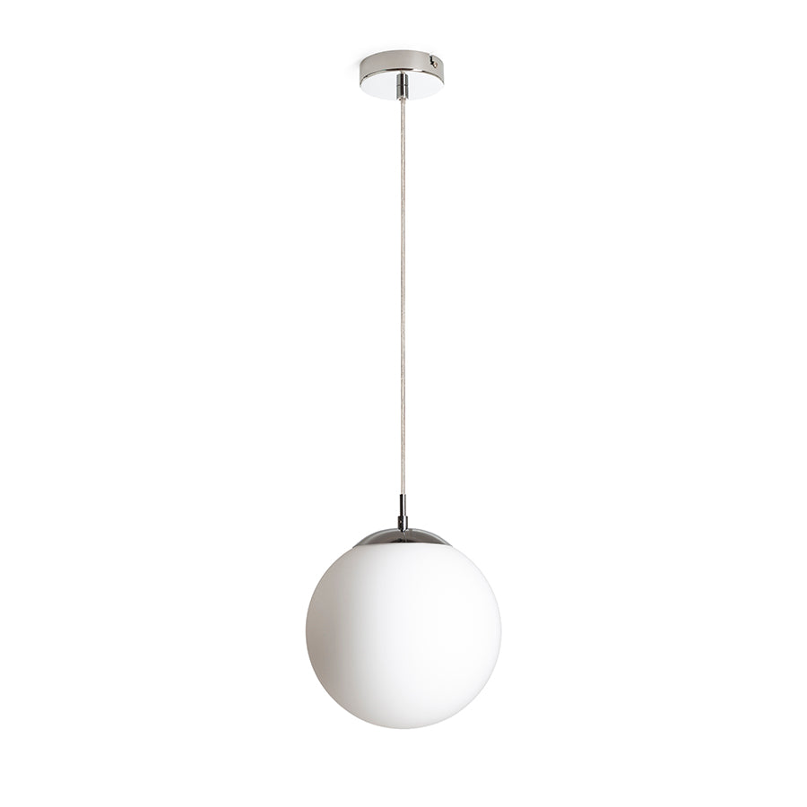LUNA 25 suspendat  sticlă opal/crom 230V LED E27 15W