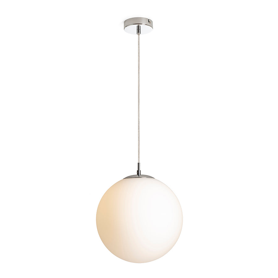 LUNA 30 suspendat  sticlă opal/crom 230V LED E27 15W