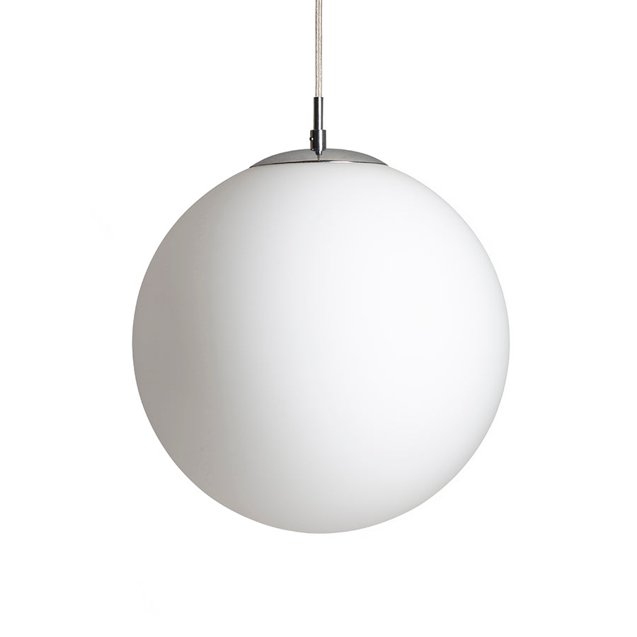 LUNA 30 suspendat  sticlă opal/crom 230V LED E27 15W