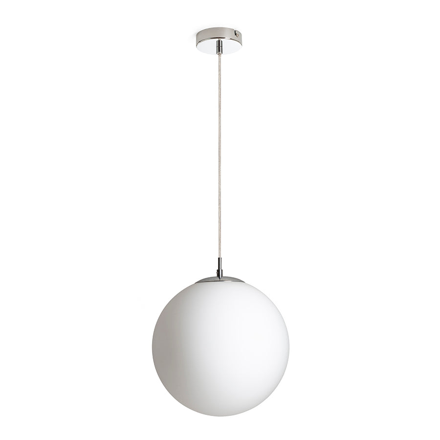 LUNA 30 suspendat  sticlă opal/crom 230V LED E27 15W