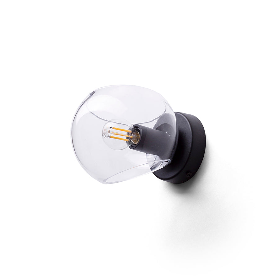 SOLARIS montat pe suprafață sticlă transparentă/negru 230V LED E14 7W