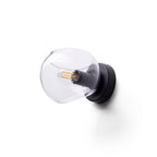 SOLARIS montat pe suprafață sticlă transparentă/negru 230V LED E14 7W