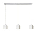 DADOS III 80 suspendat  sticlă opal/crom 230V LED E27 3x11W