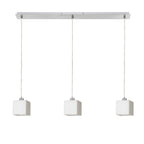 DADOS III 80 suspendat  sticlă opal/crom 230V LED E27 3x11W