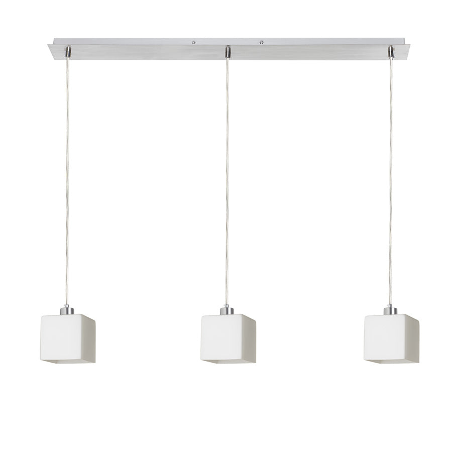 DADOS III 80 suspendat  sticlă opal/crom 230V LED E27 3x11W