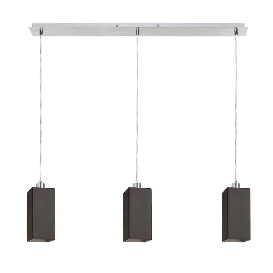 LIZ III 80 suspendat negru sticlă/crom 230V LED E27 3x15W