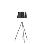 LUTON/RIDICK de podea negru lucios folie aurie/negru/metal 230V LED E27 15W