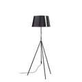 LUTON/RIDICK de podea negru lucios folie aurie/negru/metal 230V LED E27 15W