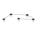 VELA V de tavan negru sticlă opal 230V LED G9 5x6W