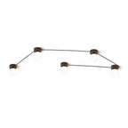 VELA V de tavan negru sticlă opal 230V LED G9 5x6W