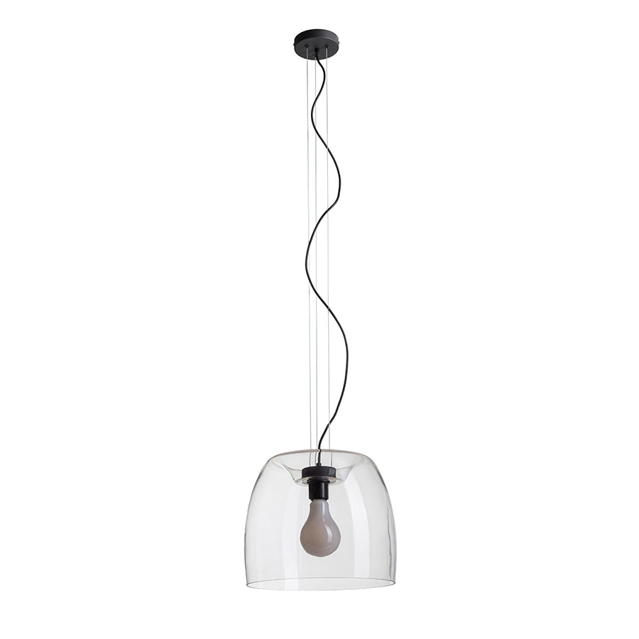 ORLANDO 35 suspendat sticlă transparentă/negru 230V LED E27 24W