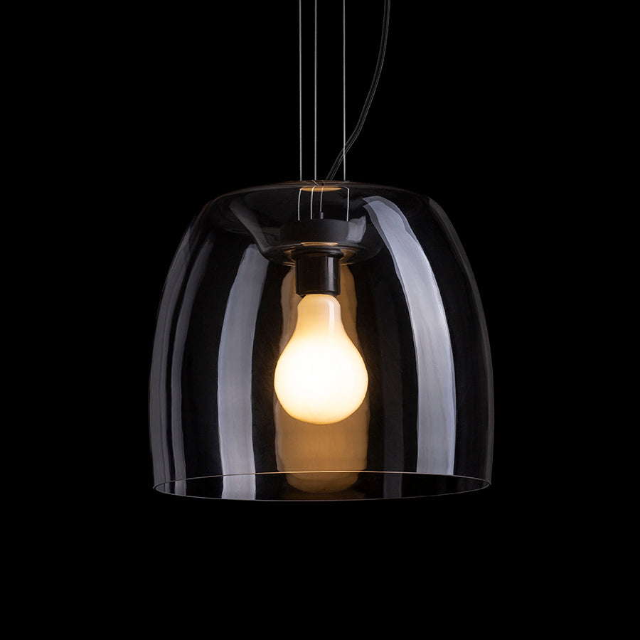 ORLANDO 35 suspendat sticlă transparentă/negru 230V LED E27 24W