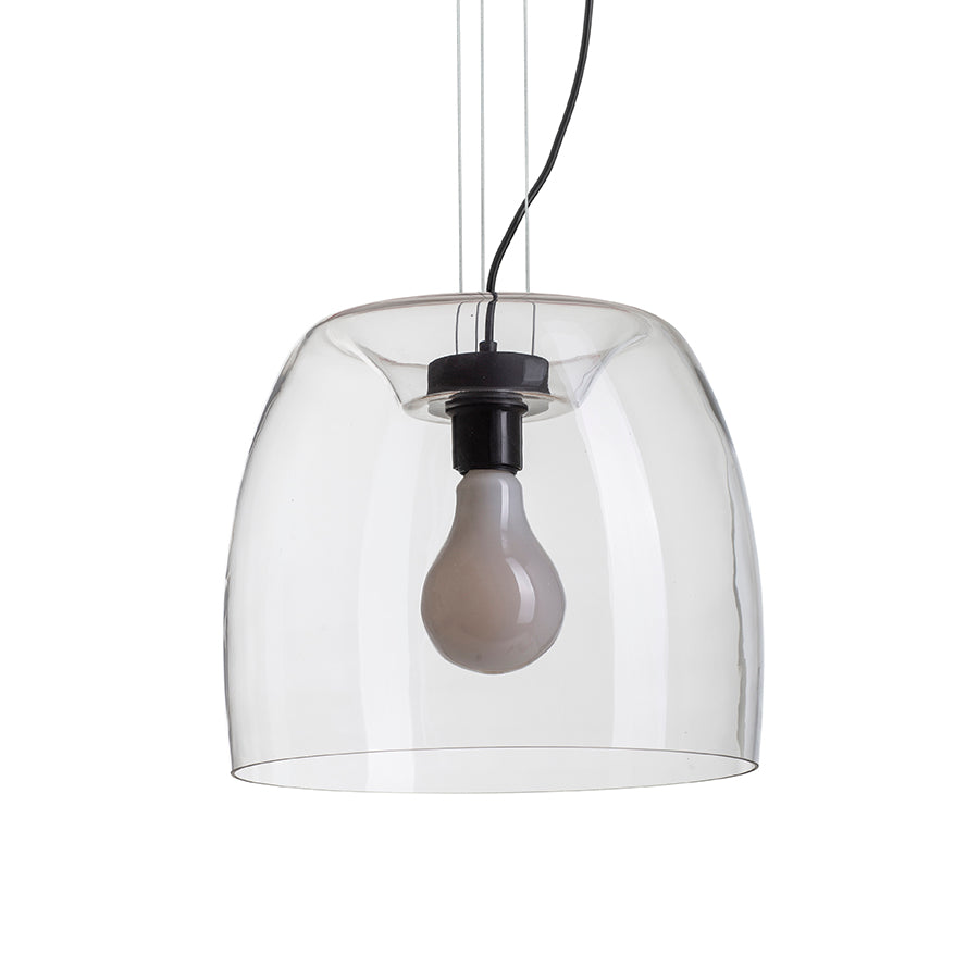 ORLANDO 35 suspendat sticlă transparentă/negru 230V LED E27 24W
