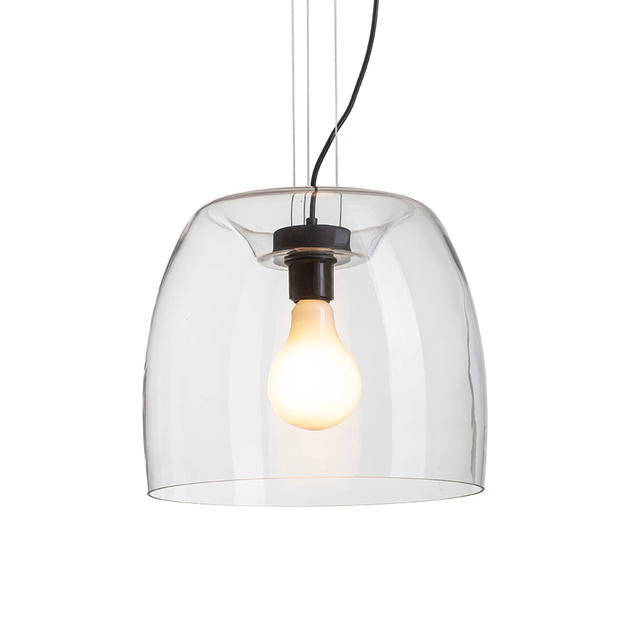 ORLANDO 35 suspendat sticlă transparentă/negru 230V LED E27 24W
