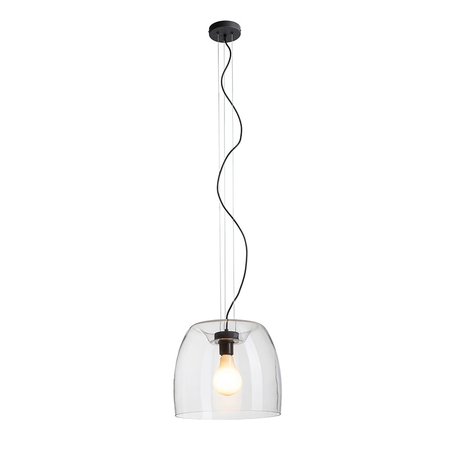 ORLANDO 35 suspendat sticlă transparentă/negru 230V LED E27 24W