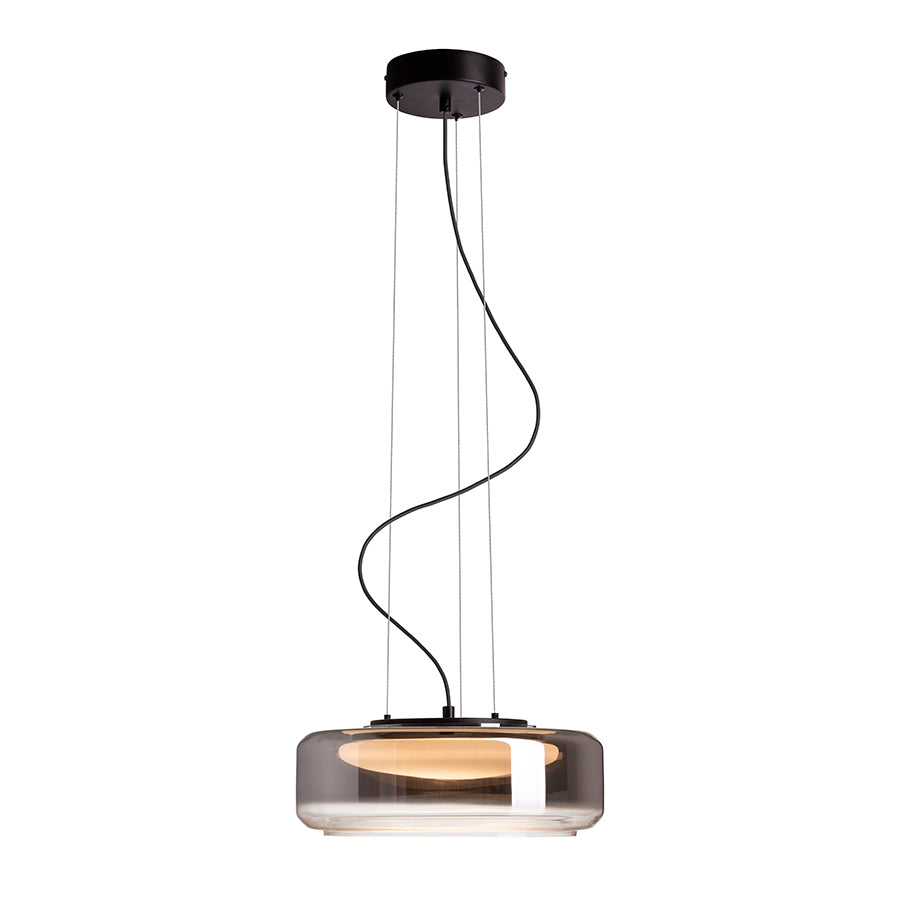 NAOMI 35 suspendat  sticlă afumată/sticlă mată/negru 230V LED 18W  3000K