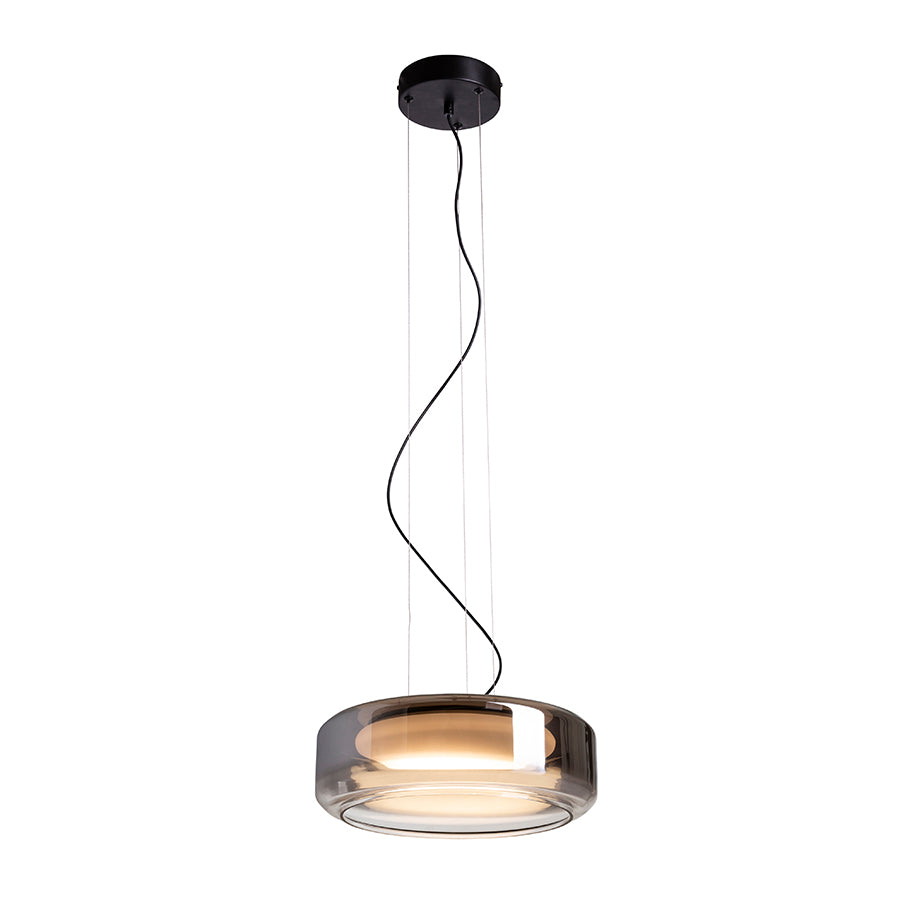 NAOMI 35 suspendat  sticlă afumată/sticlă mată/negru 230V LED 18W  3000K
