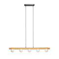 NOCTIS suspendat lemn/sticlă opal 230V LED G9 5x7W