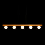 NOCTIS suspendat lemn/sticlă opal 230V LED G9 5x7W