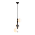 ETHERIA suspendat negru sticlă opal 230V LED E27 3x11W