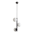 ETHERIA suspendat negru sticlă opal 230V LED E27 3x11W