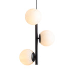 ETHERIA suspendat negru sticlă opal 230V LED E27 3x11W