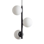 ETHERIA suspendat negru sticlă opal 230V LED E27 3x11W