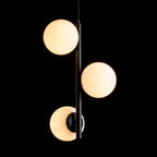 ETHERIA suspendat negru sticlă opal 230V LED E27 3x11W