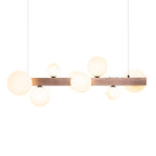 KASSANDRA suspendat sticlă opal/bronz pieptănat 230V G9 8x6W