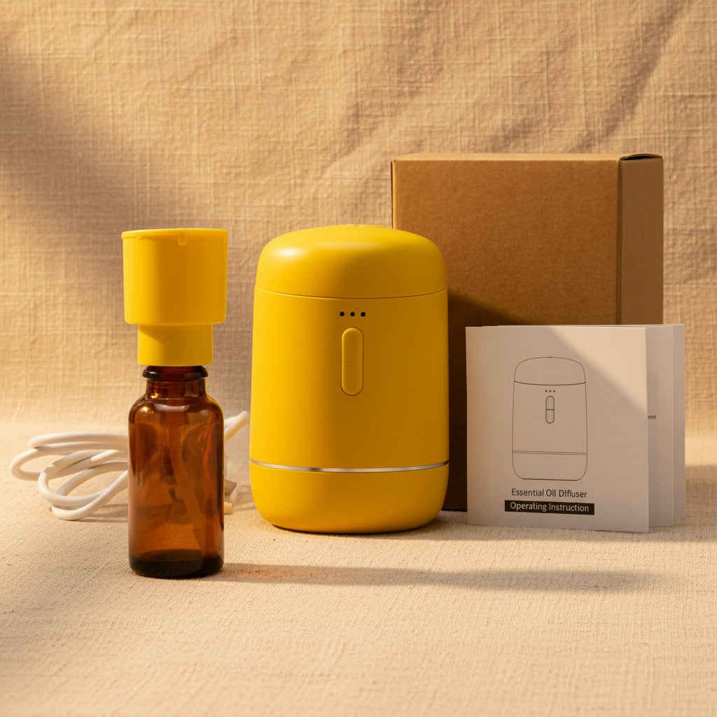 Single Waterless Oil Nebulizer - USB to C Yellow AW Dropship Europe