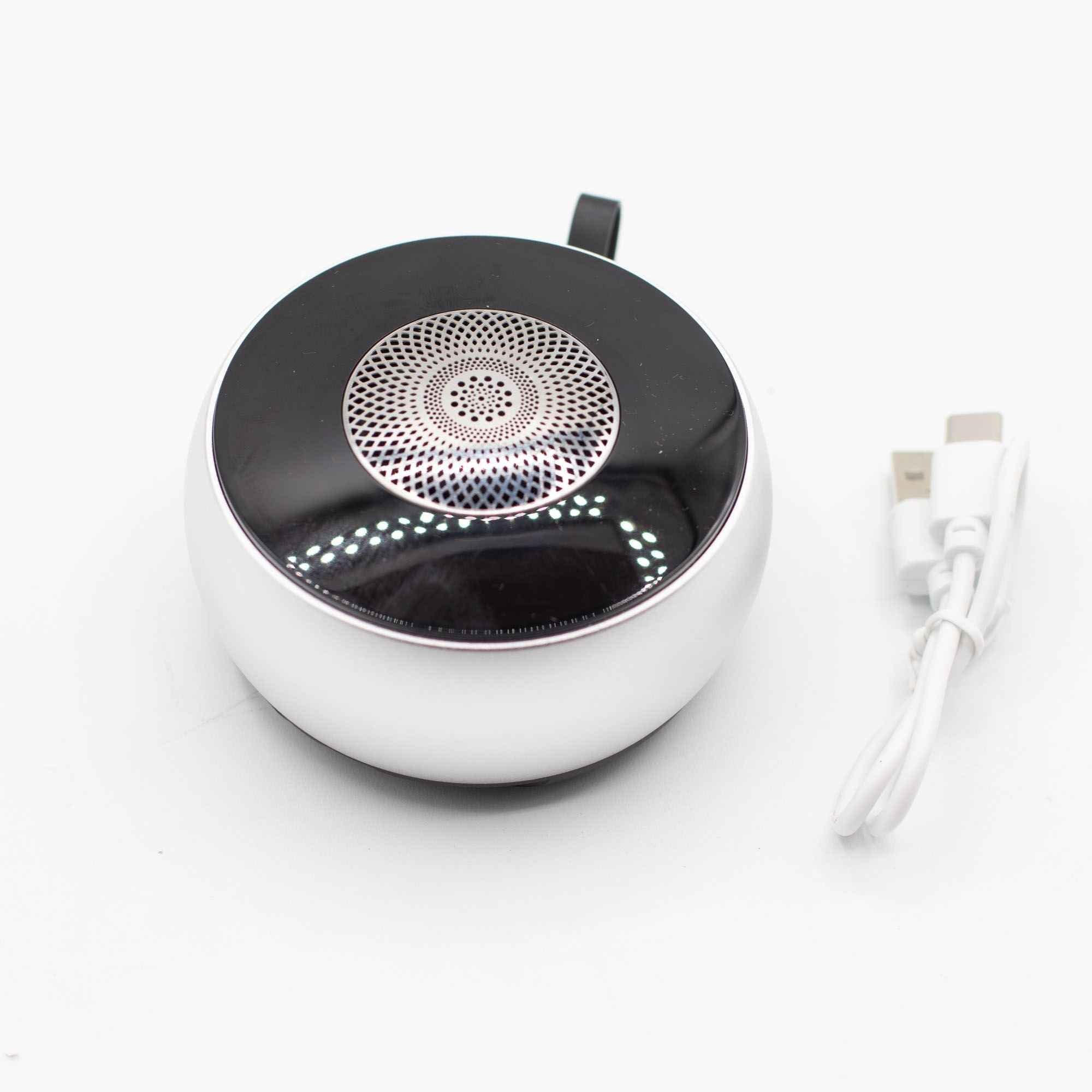 Mini Boxă Bluetooth cu Efect Luminos Mandala - Argintiu