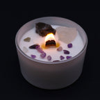 Lumânare cu Cristale Chakra | Chakra Coroanei amazio