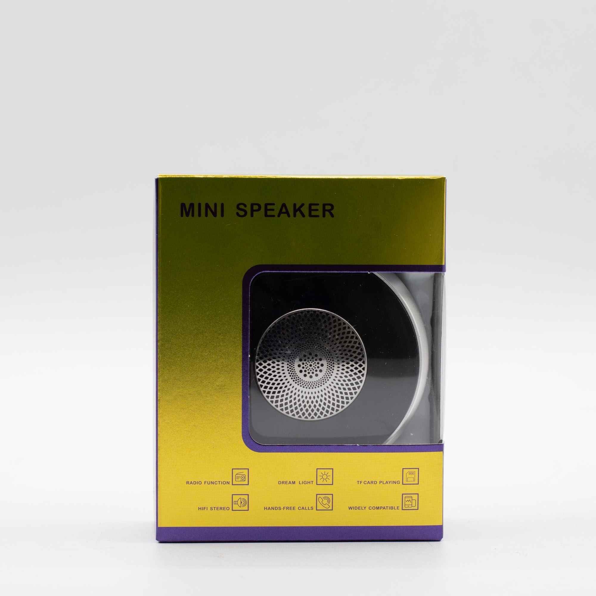 Mini Boxă Bluetooth cu Efect Luminos Mandala - Argintiu