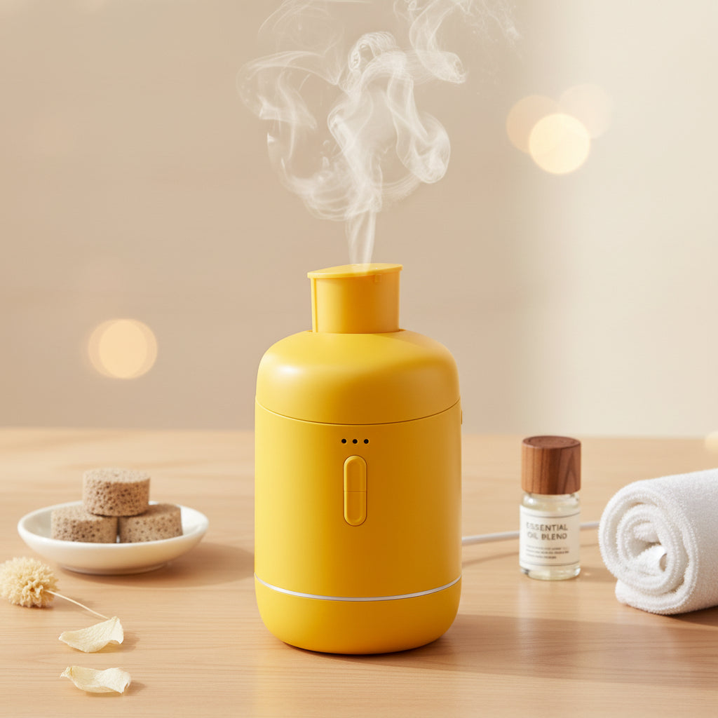 Single Waterless Oil Nebulizer - USB to C Yellow AW Dropship Europe