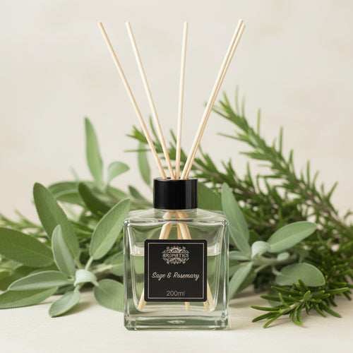 Difuzor cu Bețișoare 200ml | Salvie și Rozmarin amazio