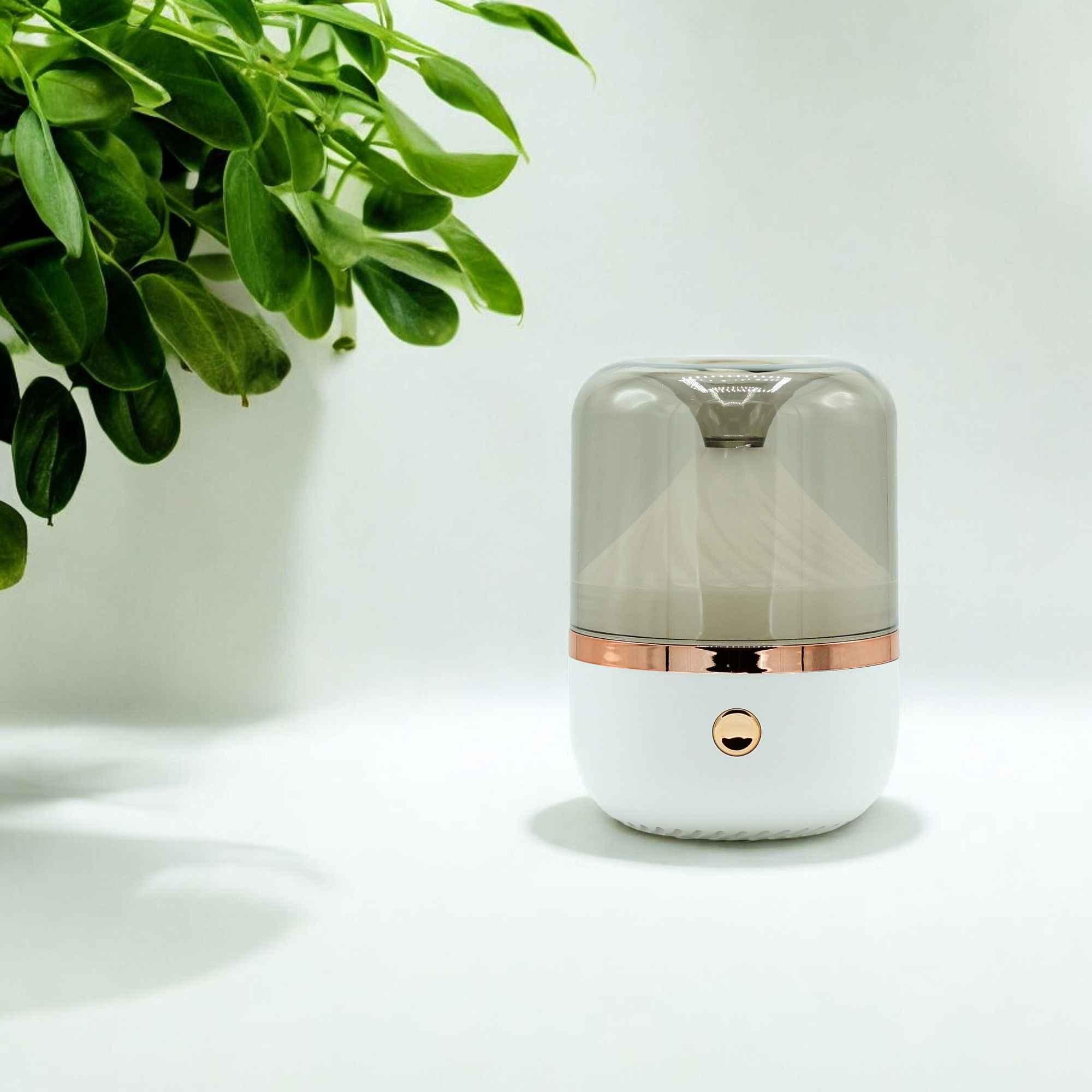 Difuzor Aromatic Urban Alb & Bronz - USB - Schimbare Culori