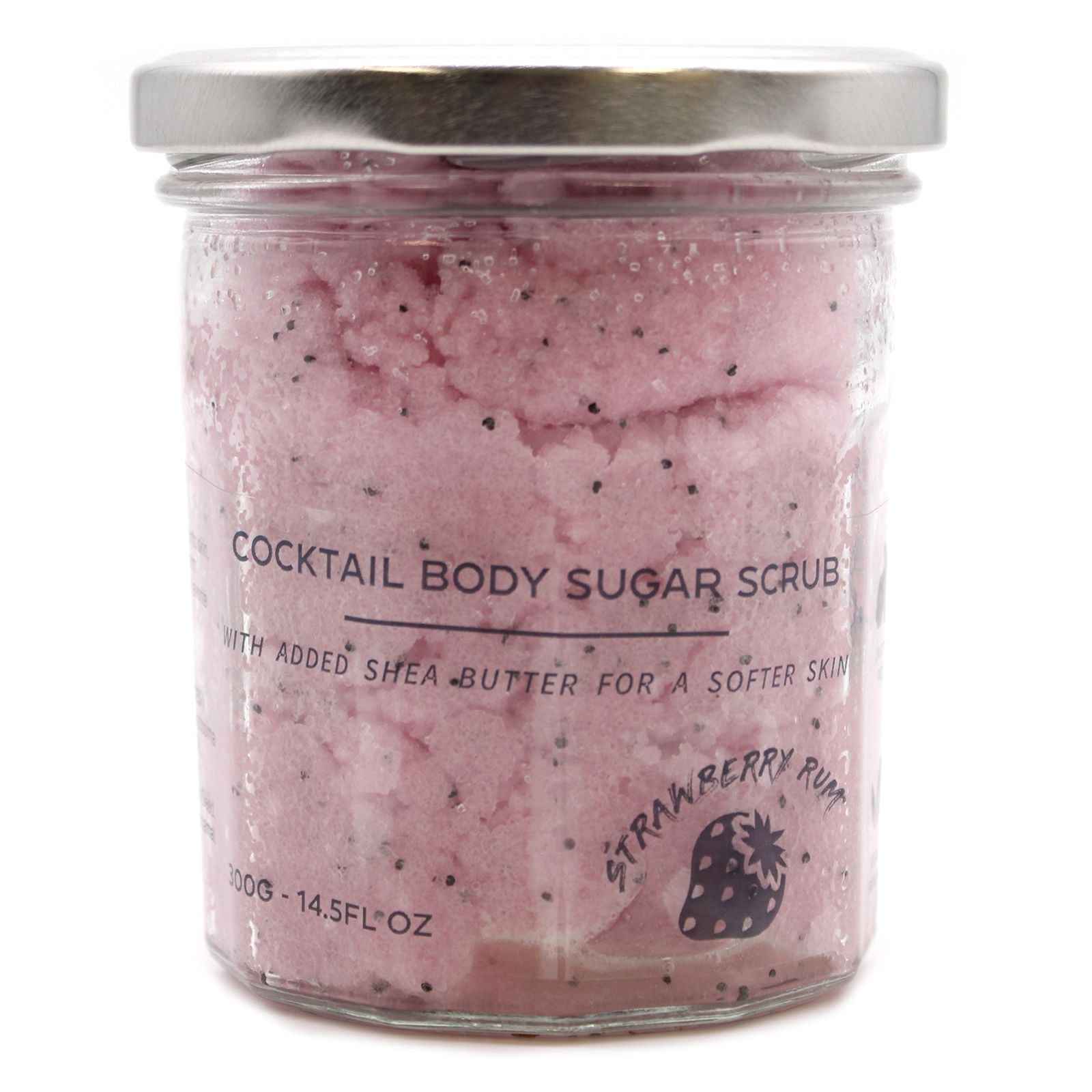 Scrub Corporal cu Zahăr Parfumat - Strawberry Rum 300g