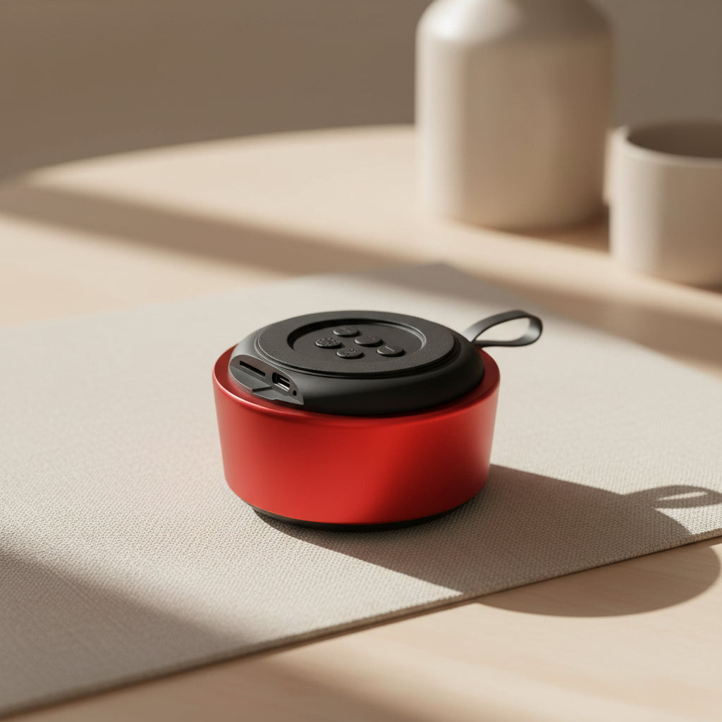 Mini Boxă Bluetooth cu Efect Luminos Mandala - Roșu