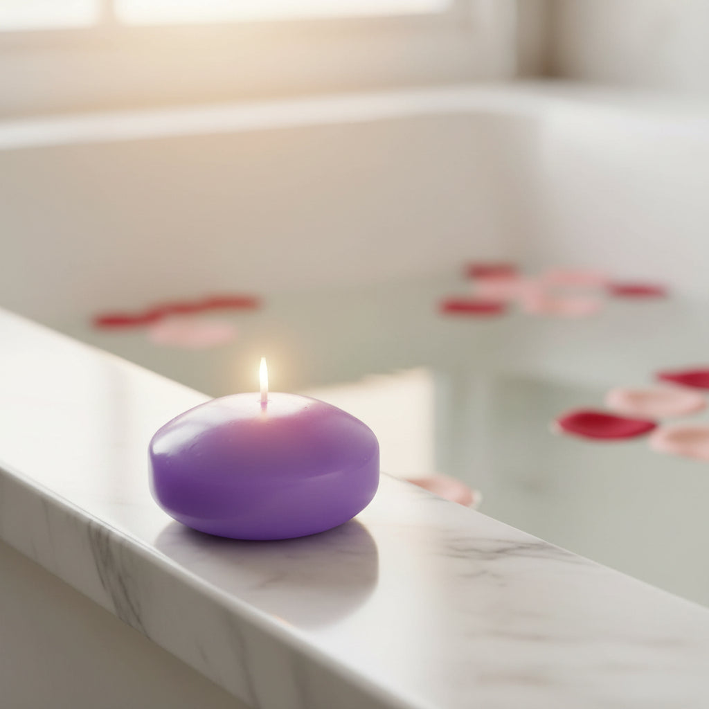 Large Floating Candles - Lilac AW Dropship Europe