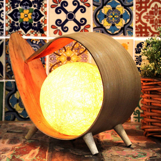 Lampă Naturală din Frunză de Cocos - Înfășurat Natural