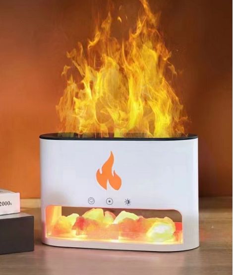 Blaze Aroma Diffuser - Himalayan Salt Chamber - USB-C - Flame Effect (Salt included) AW Dropship Europe