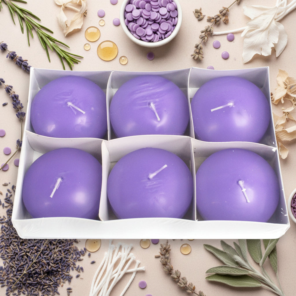 Large Floating Candles - Lilac AW Dropship Europe