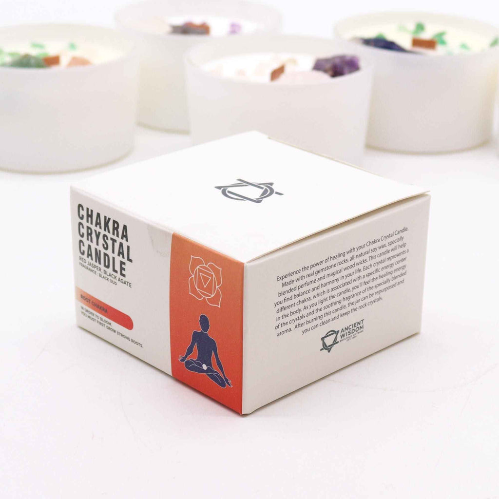 Lumanare cu Cristale Chakra - Chakra Radacina