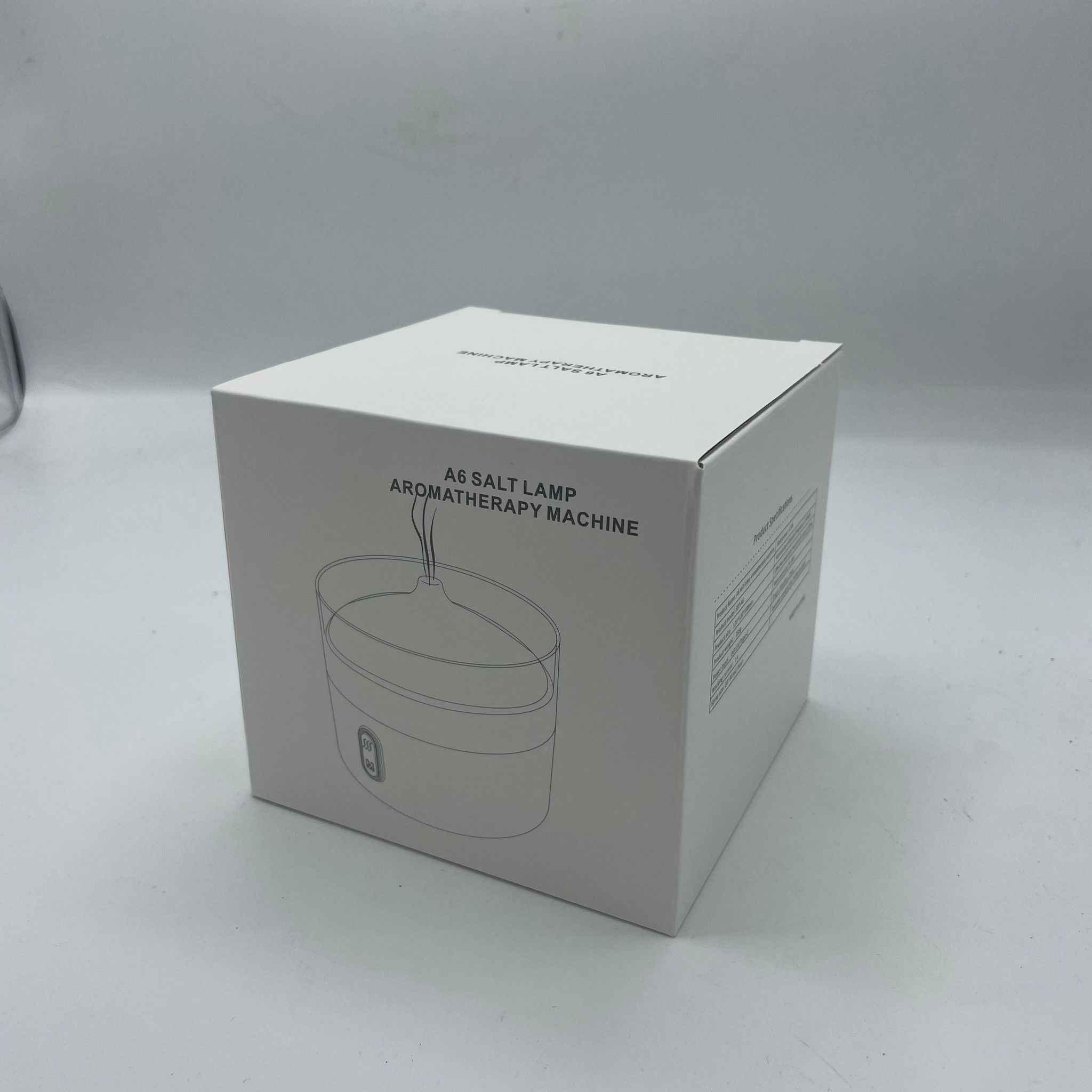 Difuzor Aromatic din Sare Himalayană - Lumină de Noapte - USB-C - Efect Flacără (Sare inclusă)