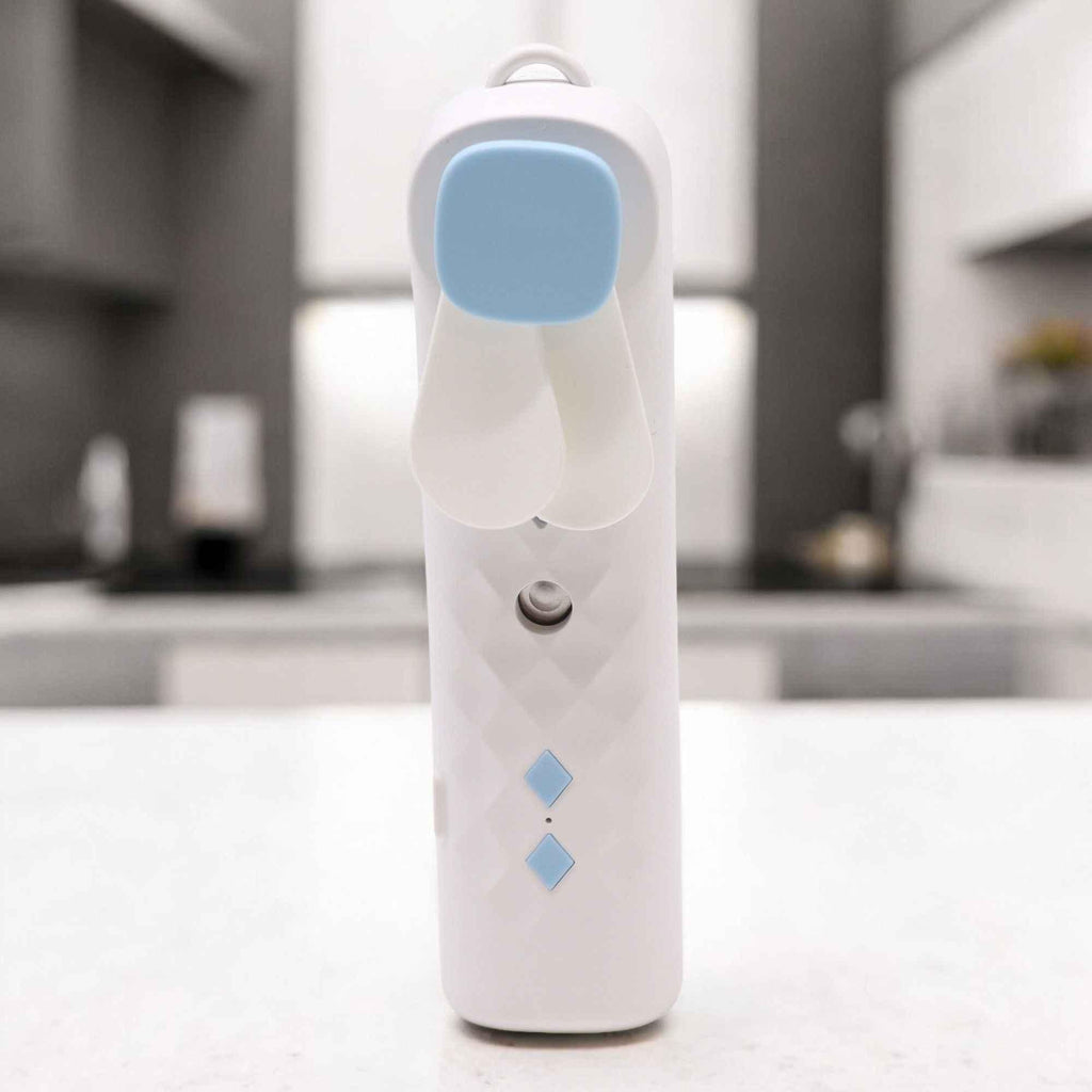 Ventilator & Spray Facial Nano Mist Alb - încărcare USB