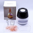 Difuzor Aroma cu Efect de Flacara Salt Stone - Alb USB - Schimbare Culori si Timer