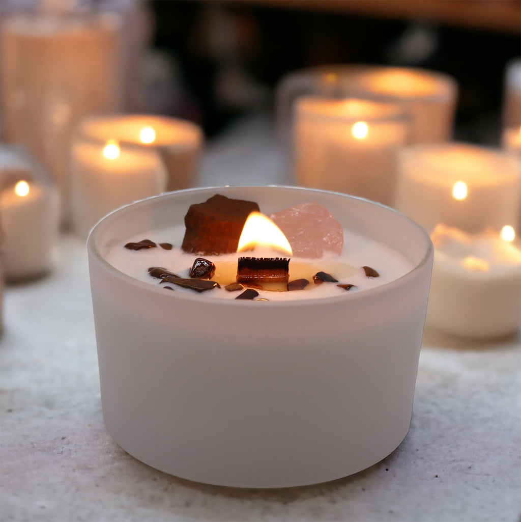 Lumânare cu Cristale Chakra | Chakra Sacrală amazio