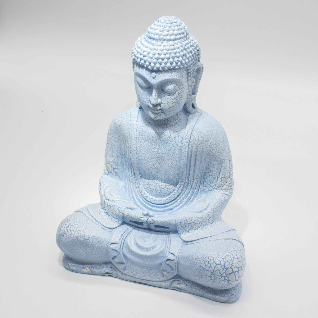Lampă Meditație Buddha Albastru Ceresc - Suport Oval