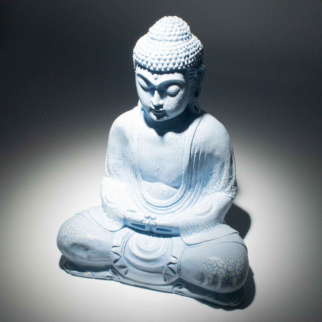 Lampă Meditație Buddha Albastru Ceresc - Suport Oval